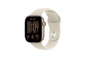 Smartwatch & Sportsur - Apple Watch Series 12 GPS + Cellular 42mm Light Gold Aluminium Case with Sand Sport Band - S/M - MJG24QN/A