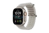 Smartwatch & Sportsur - Apple Watch Ultra 4 GPS + Cellular 49mm Natural Titanium Case with Translucent Grey Ocean Band - MJAD4DH/A