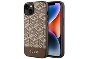 Mobil - Covers & Cases - GUESS GUHMP14MHGCFSEW iPhone 14 Plus 6.7" brown/brown hard case GCube Stripes MagSafe - 3666339112479