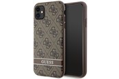 Mobil - Covers & Cases - GUESS GUHCN61P4SNW iPhone 11 / Xr brown/brown hardcase 4G Stripe - 3666339170110