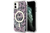 Mobil - Covers & Cases - GUESS GUHMN61HCFWSP iPhone 11 / Xr 6.1" pink/pink hardcase Flower MagSafe - 3666339126711