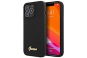 Mobil - Covers & Cases - GUESS GUHCP13XLSLMGBK iPhone 13 Pro Max 6.7" black/black hardcase Silicone Script Gold Logo - 3666339033866