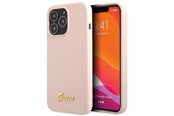 Mobil - Covers & Cases - GUESS GUHCP13XLSLMGLP iPhone 13 Pro Max 6.7" light pink/light pink hardcase Silicone Script Gold Logo - 3666339033385