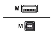 USB kabel - Sharkoon - USB cable - USB Type B to USB - 1 m - 4044951015252