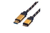 USB kabel - Roline Gold - USB cable - USB Type A to Micro-USB Type B - 2 m - 11.02.8879