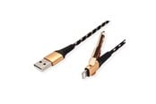 USB kabel - Roline Gold Lightning cable - Lightning / USB - 1 m - 11.02.8923