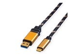 USB kabel - Roline Gold - USB-C cable - USB Type A to USB-C - 50 cm - 11.02.9012