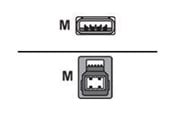 USB kabel - Roline Gold - USB cable - USB Type A to USB Type B - 1.8 m - 11.02.8902