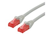 Netværkskabel - Roline patch cable - 10 m - grey - Grå - 21.15.2507
