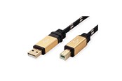 USB kabel - Roline Gold - USB cable - USB to USB Type B - 3 m - 11.02.8803