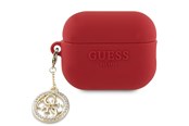 Mobil - Andet Tilbehør - GUESS GUAP23DSLGHDF AirPods Pro 2 cover red 3D Rubber 4G Diamond Charm - 3666339171308