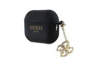Mobil - Andet Tilbehør - GUESS GUAP2LECG4K case for AirPods Pro 2 cover - black Liquid Silicone Glitter Triangle Charm - 3666339171230