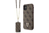 Mobil - Covers & Cases - GUESS GUHCN61P4TDSCPW Case for iPhone 11 / Xr - Brown Crossbody 4G Metal Logo - 3666339146849