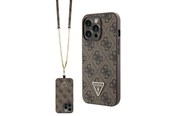 Mobil - Covers & Cases - GUESS GUHCP13LP4TDSCPW Case for iPhone 13 Pro / 13 - Brown Crossbody 4G Metal Logo - 3666339146887
