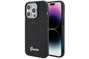 Mobil - Covers & Cases - GUESS Disco Metal Script case for iPhone 15 Pro - black - 3666339173456