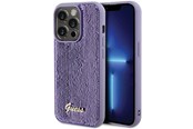 Mobil - Covers & Cases - GUESS Sequin Script Metal case for iPhone 15 Pro - purple - 3666339176242