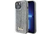 Mobil - Covers & Cases - GUESS Sequin Script Metal case for iPhone 15 - silver - 3666339173159