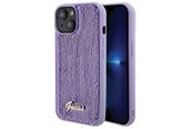 Mobil - Covers & Cases - GUESS Sequin Script Metal case for iPhone 15 - purple - 3666339176228