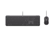 Tastatur - Logitech Signature Slim Wired Combo MK620 for Business - Tastatur & Mus sæt - Fransk - Grå - 920-013344