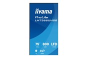 Digital skiltning & Hotel - iiyama ProLite LH7566UHSB-B1AG 74.5" Class (75" viewable) LCD flat panel display - 4K - for digital signage - LH7566UHSB-B1AG