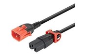 Strømkabel (intern) - MicroConnect - power cable - IEC 60320 C15 to IEC 60320 C14 - 2 m - MC-DUALC14C15-2M