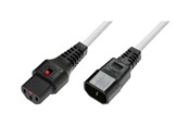 Strømkabel (intern) - MicroConnect - power cable - power IEC 60320 C13 to IEC 60320 C14 - 1 m - MC-C13C14LOCK-1MW