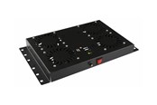 Rack skabe - Lanview by Logon - rack roof mount fan assembly - analogue controlled built-in UK plug - 1U - RAF120BL-UK