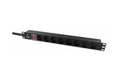 Strømkabel (ekstern) - Lanview - power distribution strip - 10A - LVR-2MSCH-SCH-C13-8