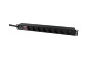 Strømkabel (ekstern) - Lanview - power distribution strip - 10A - LVR-2MSCH-SW-C13-8