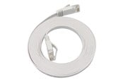Netværkskabel - MicroConnect network cable - 3 m - white - Hvid - 3m - V-UTP6A03W-FLAT-LSZH