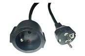 Strømkabel (ekstern) - MicroConnect - power extension cable - Type F/E to Type E - 3 m - MC-PE0300FRB