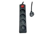 Strømkabel (ekstern) - MicroConnect - power strip - 4-way on/off switch - MC-PSOO040500FRB