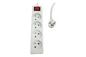 Strømkabel (ekstern) - MicroConnect - power strip - 4-way on/off switch - MC-PSOO040500FRW