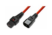 Strømkabel (ekstern) - MicroConnect - power extension cable - power IEC 60320 C13 to IEC 60320 C14 - 2 m - MC-C13C14LOCK-2M