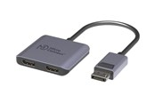 Skærm & Lyd switch - MicroConnect - video splitter - MST hub - 2 ports - MC-DP-2XDP