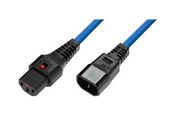 Strømkabel (ekstern) - MicroConnect - power extension cable - power IEC 60320 C13 to IEC 60320 C14 - 1 m - MC-C13C14LOCK-1MB