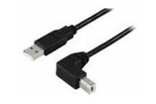 USB kabel - MicroConnect - USB cable - USB Type A to USB Type B - 10 m - USBAB2ANGLE10