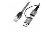 Netværkskabel - MicroConnect network cable - 3 m - black - Sort - 3m - MC-RJ45USBC-03
