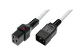 Strømkabel (intern) - MicroConnect - power cable - IEC 60320 C19 to IEC 60320 C20 - 3 m - MC-C19C20LOCK-3M-W