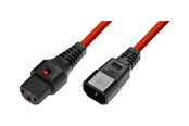 Strømkabel (intern) - MicroConnect - power cable - power IEC 60320 C13 to IEC 60320 C14 - 2.5 m - MC-C13C14LOCK-2.5MR