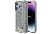 Mobil - Covers & Cases - GUESS Sequin Script Metal case for iPhone 15 Pro Max - silver - 3666339173180