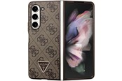 Mobil - Covers & Cases - GUESS Leather 4G Triangle Strass case for Samsung Galaxy Z Fold 5 - brown - 3666339173920