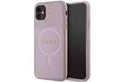 Mobil - Covers & Cases - GUESS GUHMN61PSAHMCP case for iPhone 11 / Xr - pink Saffiano MagSafe - 3666339156084