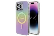 Mobil - Covers & Cases - GUESS IML Iridescent MagSafe case for iPhone 15 Pro - pink - 3666339155087