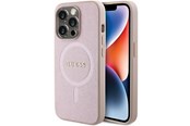 Mobil - Covers & Cases - GUESS Saffiano MagSafe case for iPhone 15 Pro - pink - 3666339156206