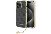Mobil - Covers & Cases - GUESS GUHCP15LGF4GGR iPhone 15 Pro 6.1" gray/gray hardcase 4G Charms Collection - 3666339171681