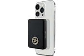 Powerbank - GUESS MagSafe 4G Strassed Metal Logo induction power bank 15W 5000mAh - black - 5000 mAh - 3666339172152