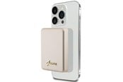 Powerbank - GUESS MagSafe Metal Script Logo induction power bank 15W 5000mAh - gold - 5000 mAh - 3666339172145