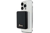 Powerbank - GUESS MagSafe Metal Script Logo induction power bank 15W 5000mAh - black - 5000 mAh - 3666339172138