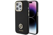 Mobil - Covers & Cases - GUESS Silicone Logo Strass 4G case for iPhone 15 Pro Max - black - 3666339148515
